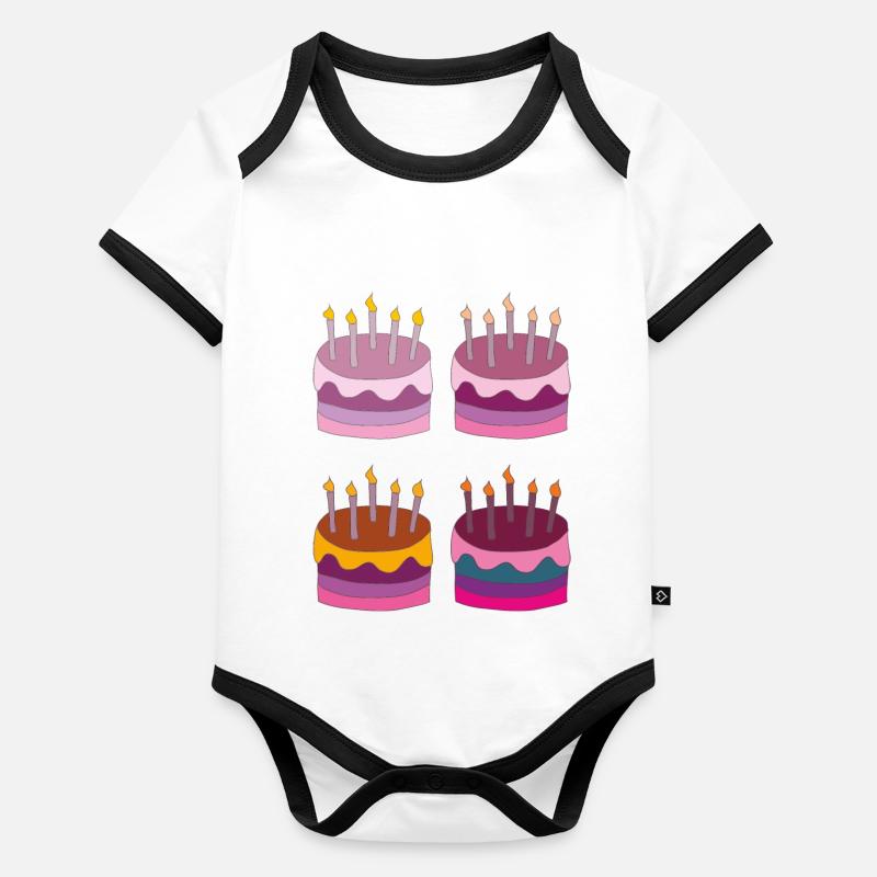 torte 4fach Baby Bio-Kurzarm-Kontrastbody