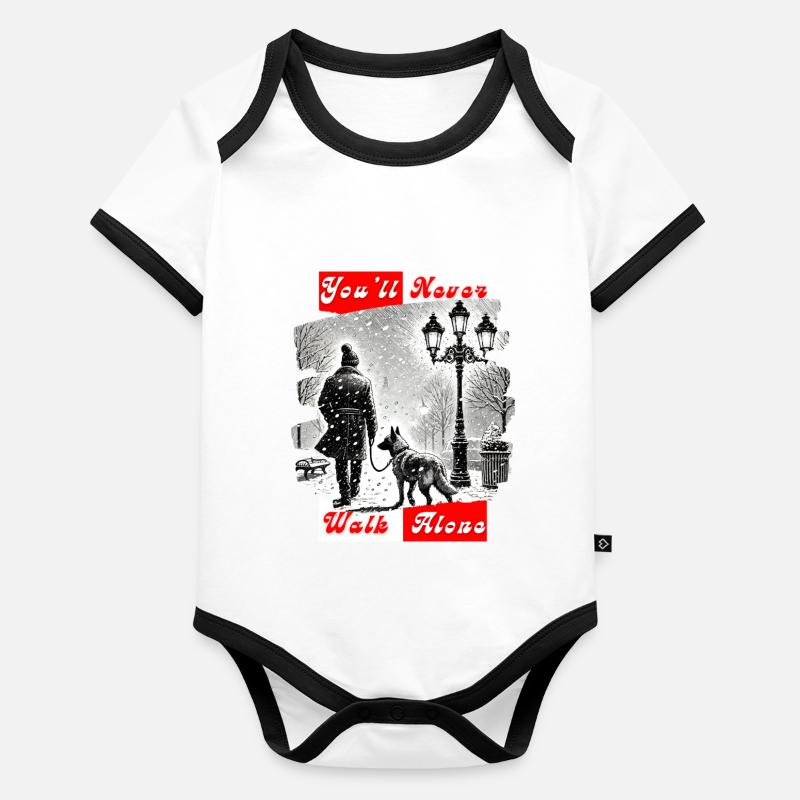 You ll Never Walk Alone Body Bébé bio contrasté manches courtes
