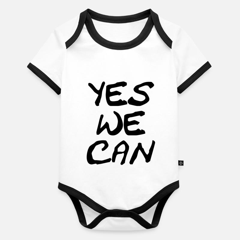 yes we can Body Bébé bio contrasté manches courtes