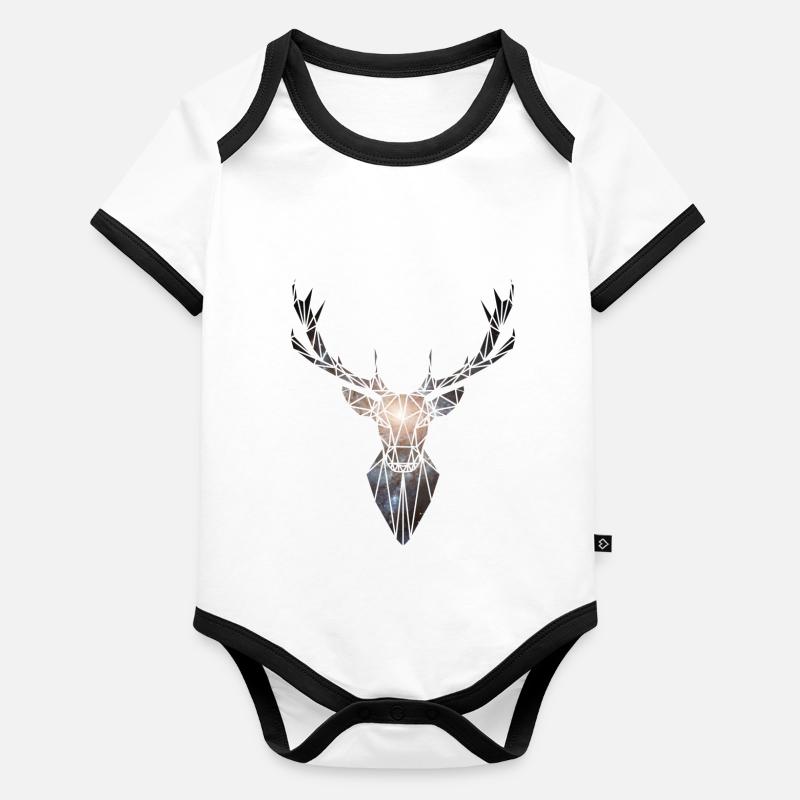 Hirsch Baby Bio-Kurzarm-Kontrastbody