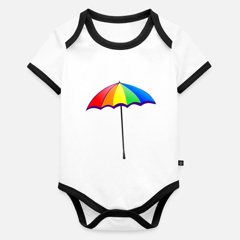 parasol Body Bébé bio contrasté manches courtes