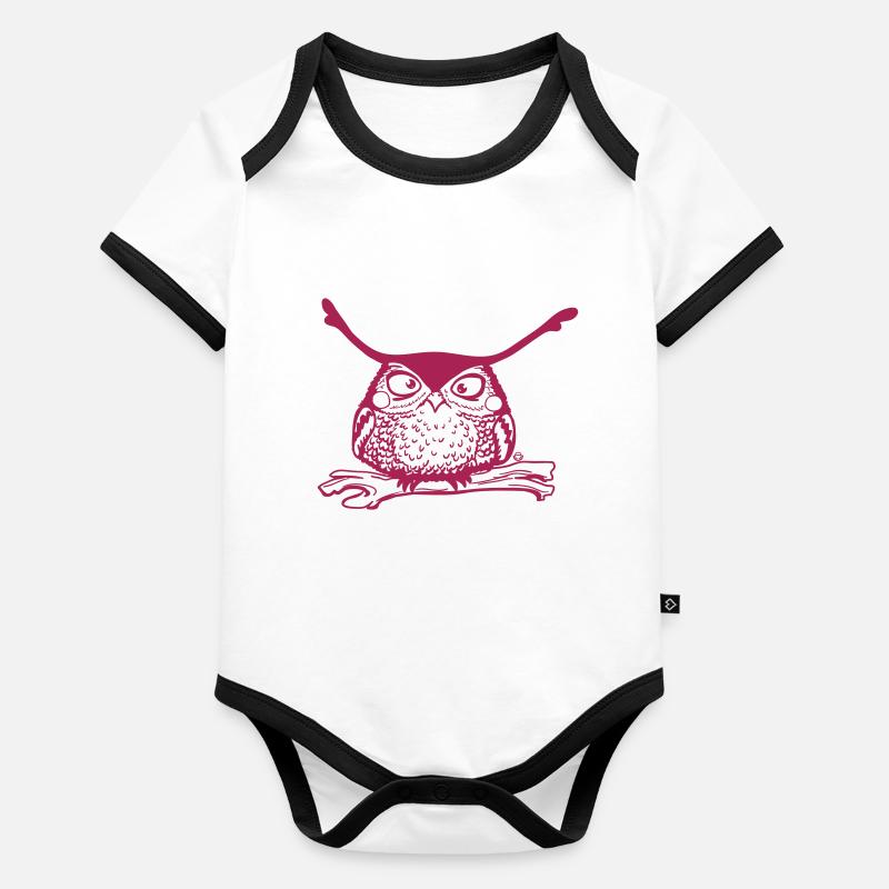 Hoernereule Body Bébé bio contrasté manches courtes