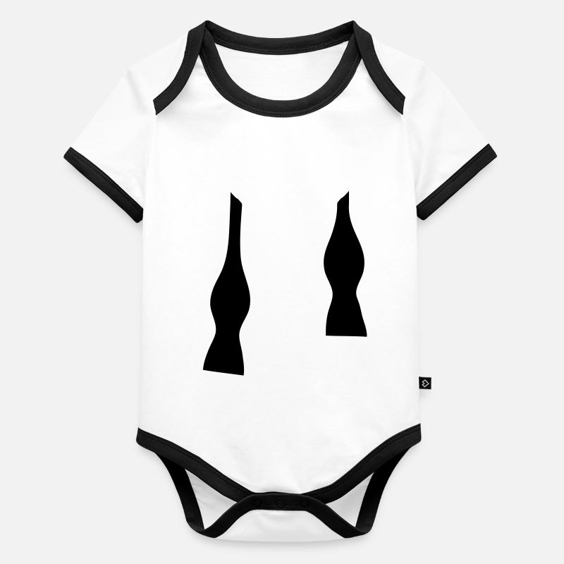 Bow Tie Un-faire Body Bébé bio contrasté manches courtes