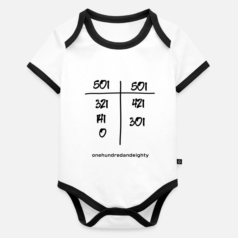 Fléchettes 180 Fléchettes 501 Fin amour fléchettes triple Body Bébé bio contrasté manches courtes