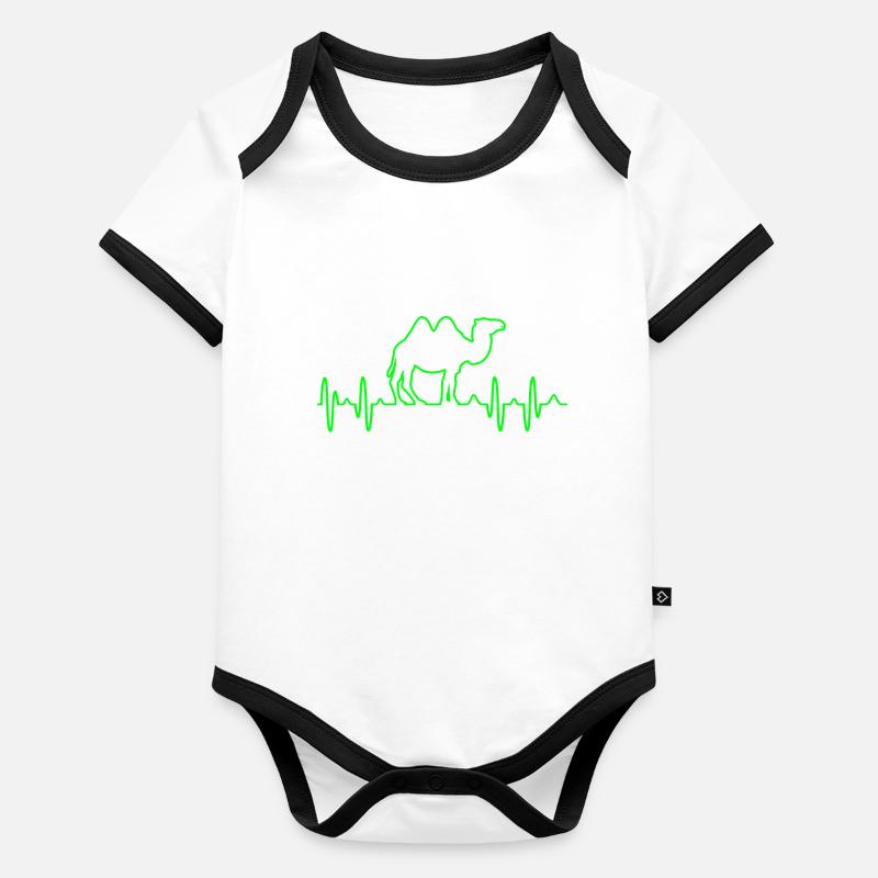 Kamel Baby Bio-Kurzarm-Kontrastbody