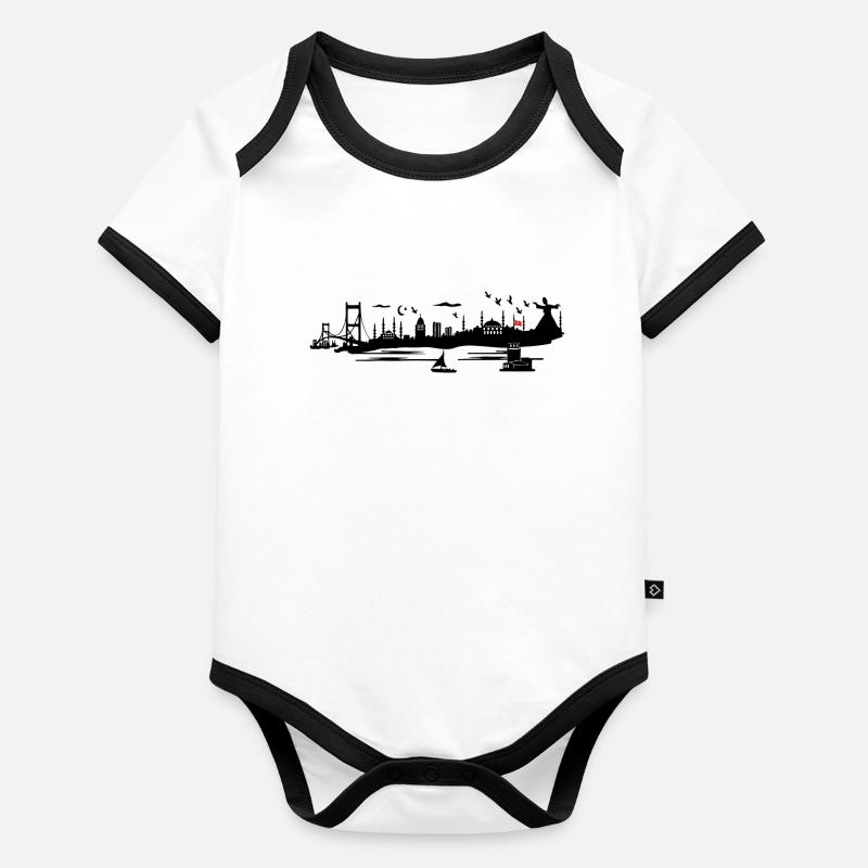 Istanbul Baby Bio-Kurzarm-Kontrastbody