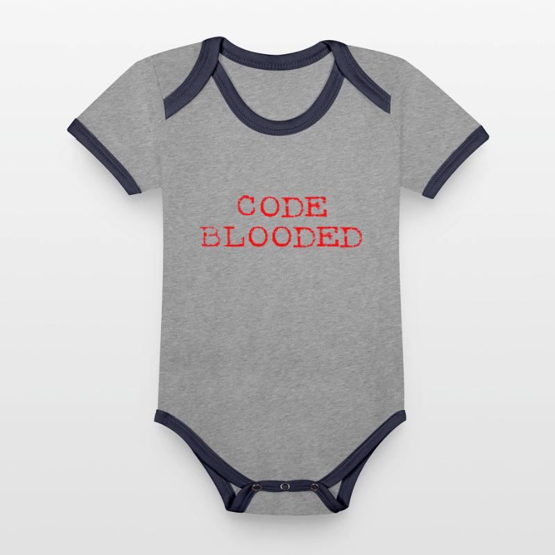 Code Blooded Cooler Programmierer-Codierer Code-Blooded Baby Bio-Kurzarm-Kontrastbody