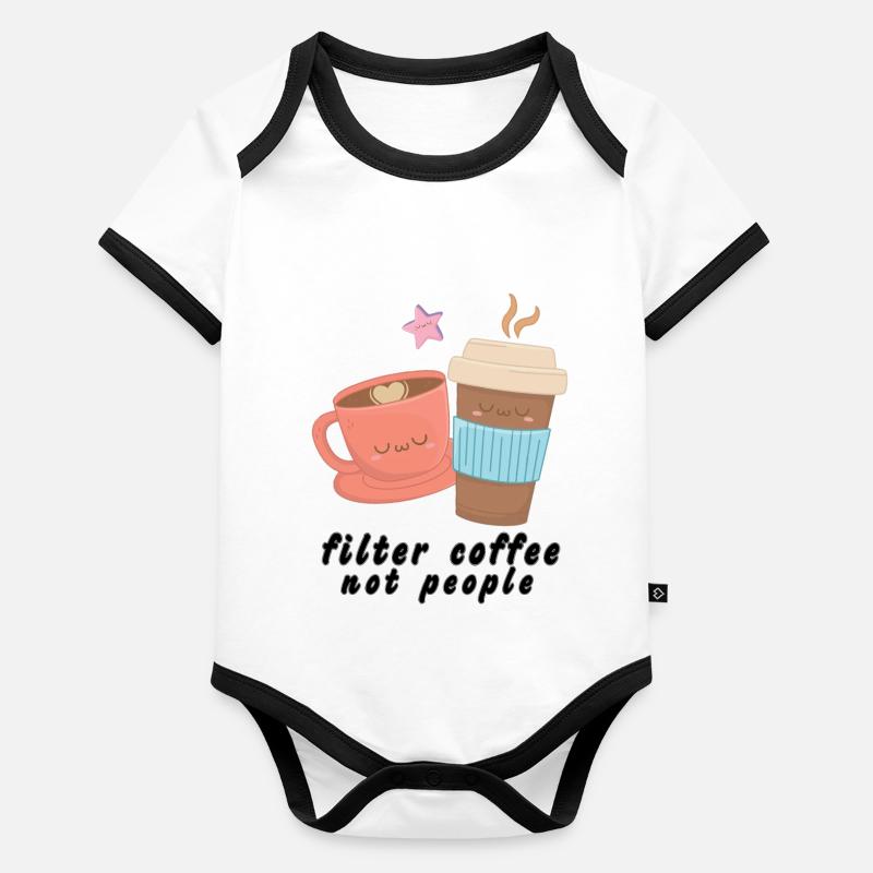 Filter Coffee Not People Organic Baby Contrasting Bodysuit