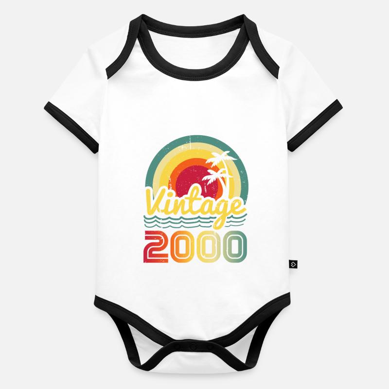 2000 Body Bébé bio contrasté manches courtes