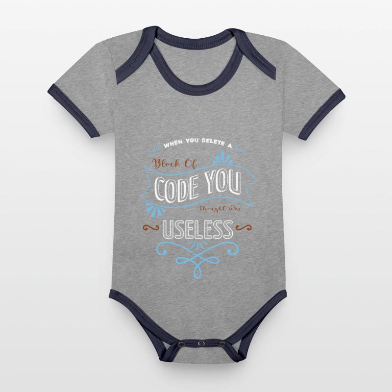 hacker fans hacking code awesome hacking coding Baby Bio-Kurzarm-Kontrastbody