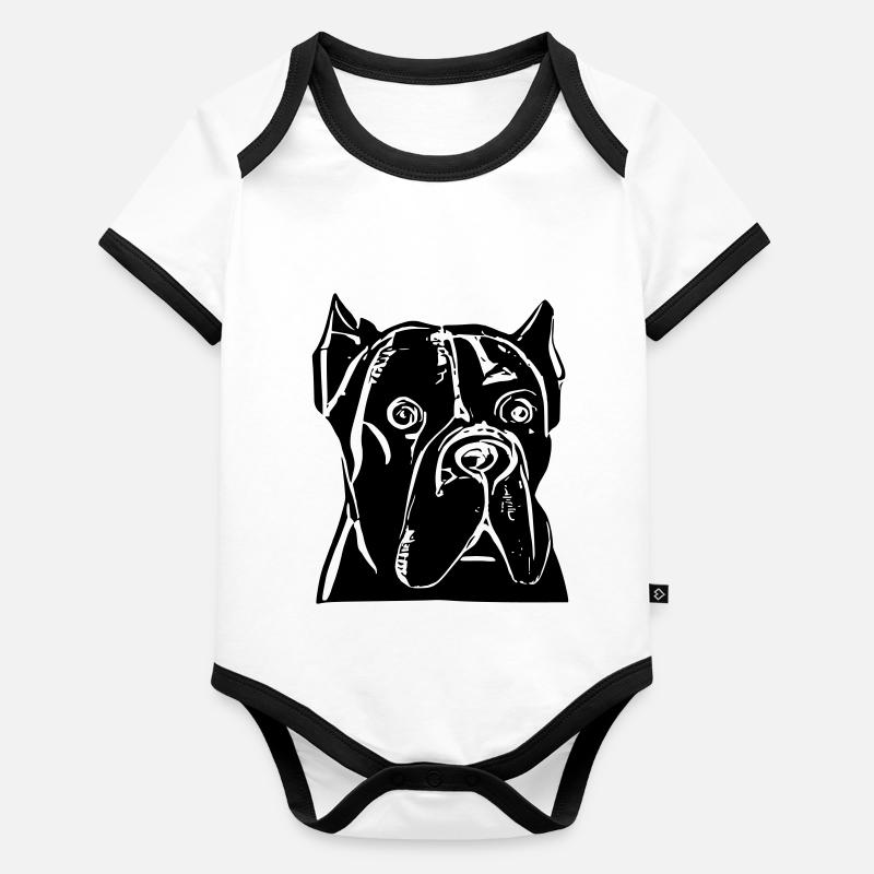 Cane corso Organic Baby Contrasting Bodysuit