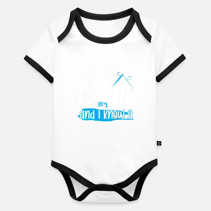 I'm Crafty and i know it Organic Baby Contrasting Bodysuit