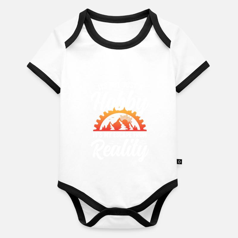 It's not just a Hobby it's my escape Organic Baby Contrasting Bodysuit