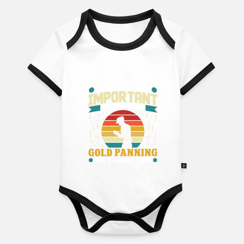 Gold mining Organic Baby Contrasting Bodysuit