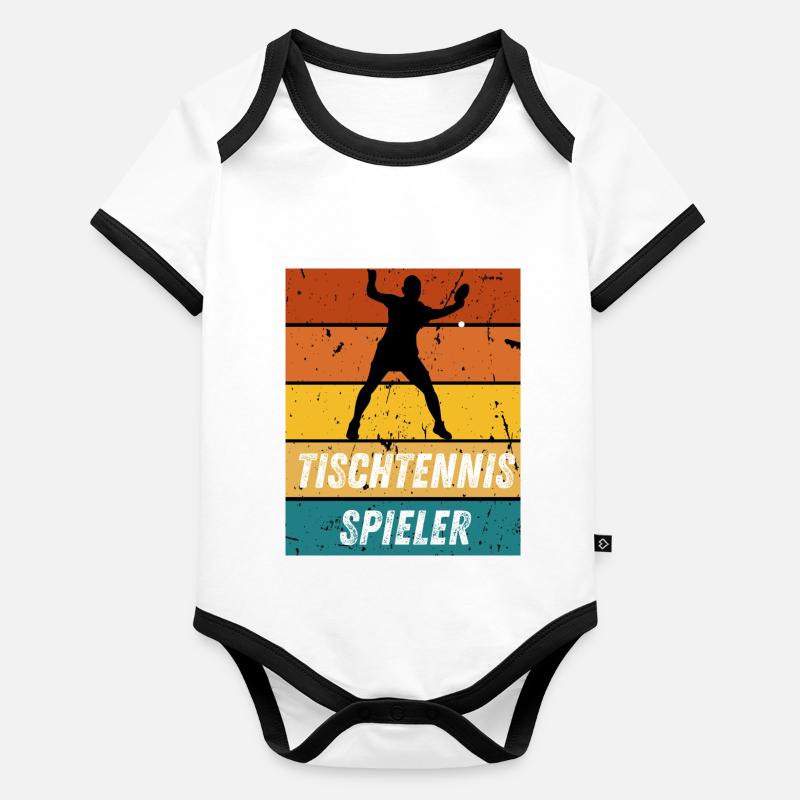Tischtennisspieler Baby Bio-Kurzarm-Kontrastbody