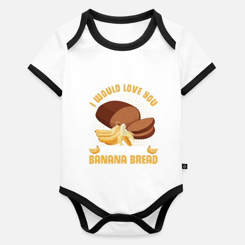 Funny Banana Bread Baking Apparel Baby Bio-Kurzarm-Kontrastbody
