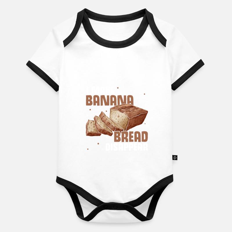 Funny Banana Bread Baking Apparel Baby Bio-Kurzarm-Kontrastbody