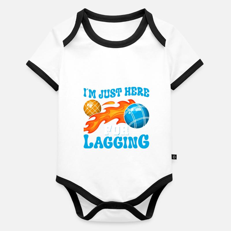 Funny Bocce Game Baby Bio-Kurzarm-Kontrastbody
