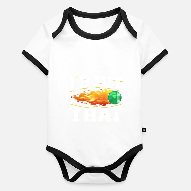 Funny Bocce Game Baby Bio-Kurzarm-Kontrastbody