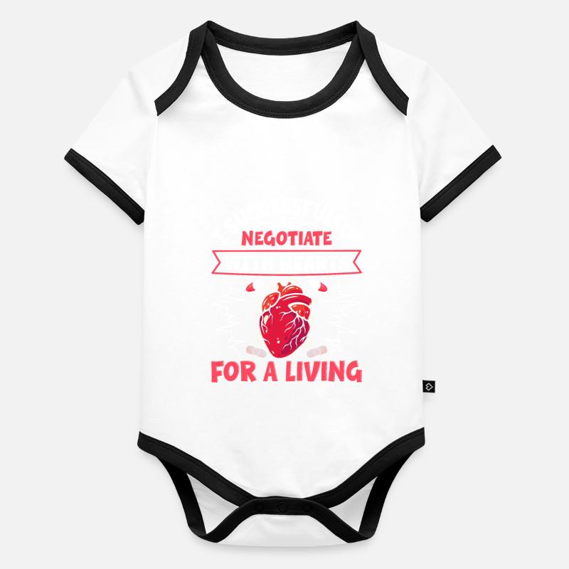 Nursing Assistent Design Baby Bio-Kurzarm-Kontrastbody