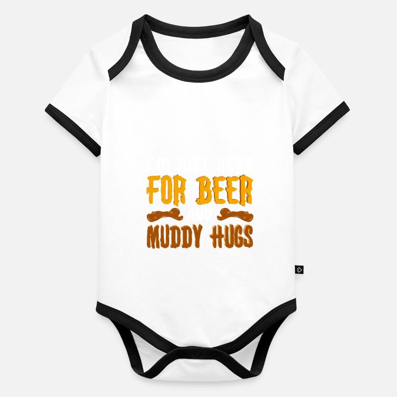 Course drôle parfaite Body Bébé bio contrasté manches courtes