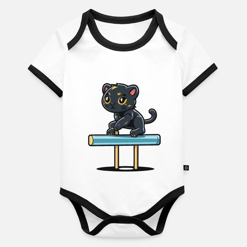 Panthers Balance Organic Baby Contrasting Bodysuit