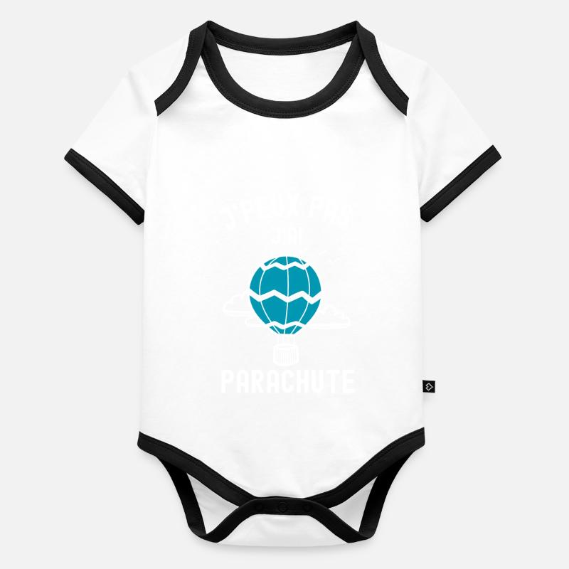 Parachutiste Body Bébé bio contrasté manches courtes