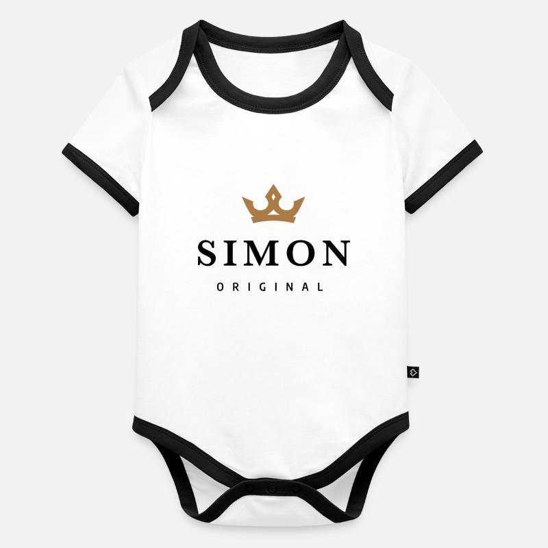 Simon Body Bébé bio contrasté manches courtes