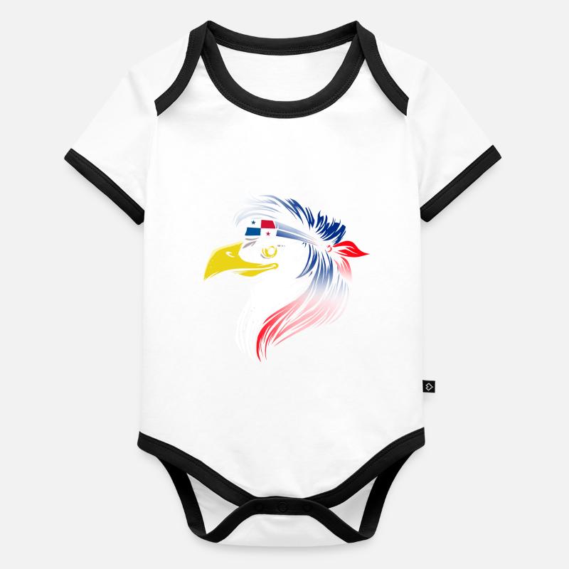 Panama Baby Bio-Kurzarm-Kontrastbody