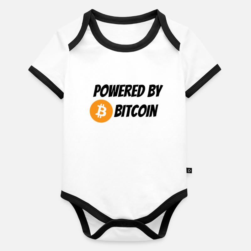 Powered By Bitcoin Organic Baby Contrasting Bodysuit