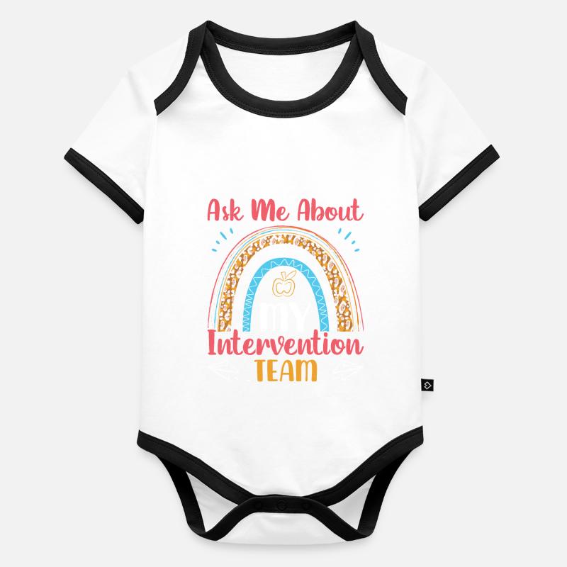 Intervention Teacher, Intervention specialist Baby Bio-Kurzarm-Kontrastbody