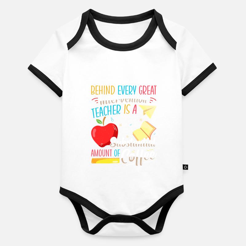 Intervention Teacher, Intervention specialist Baby Bio-Kurzarm-Kontrastbody