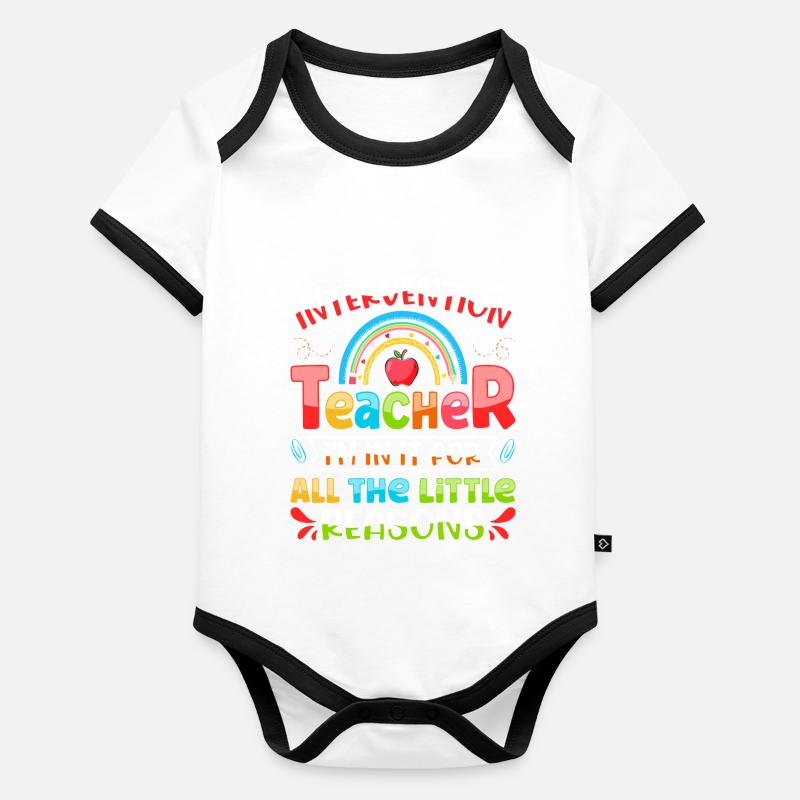 Intervention Teacher, Intervention specialist Baby Bio-Kurzarm-Kontrastbody