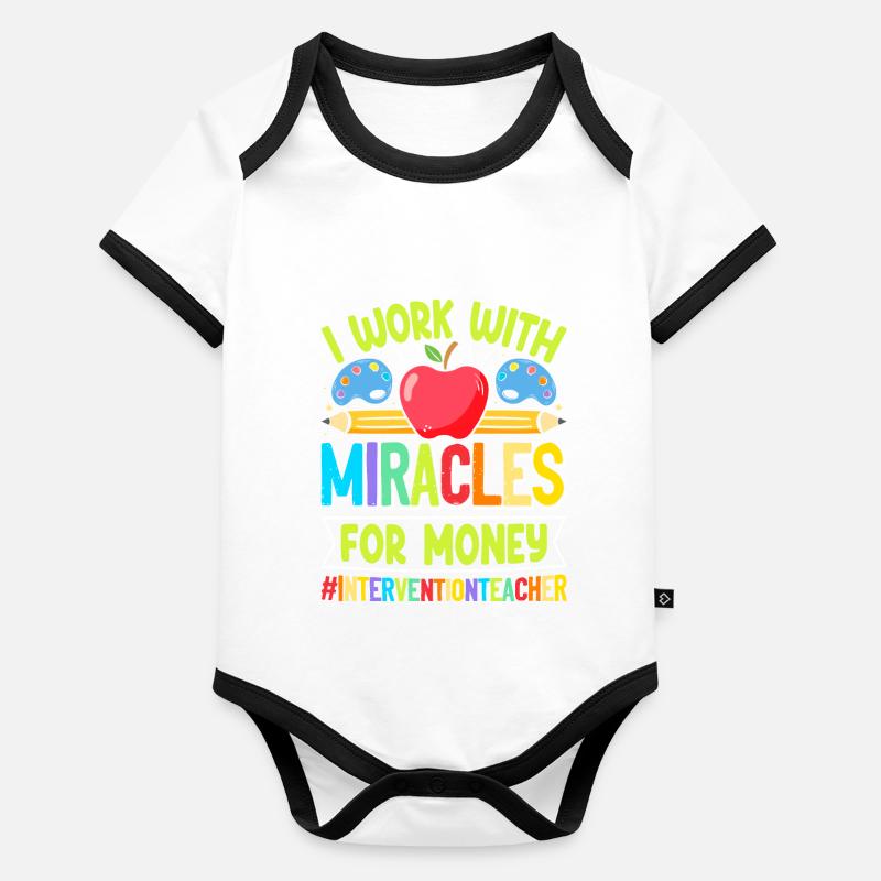 Intervention Teacher, Intervention specialist Baby Bio-Kurzarm-Kontrastbody