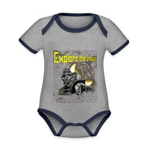 Explore the unknown - Organic Baby Contrasting Bodysuit