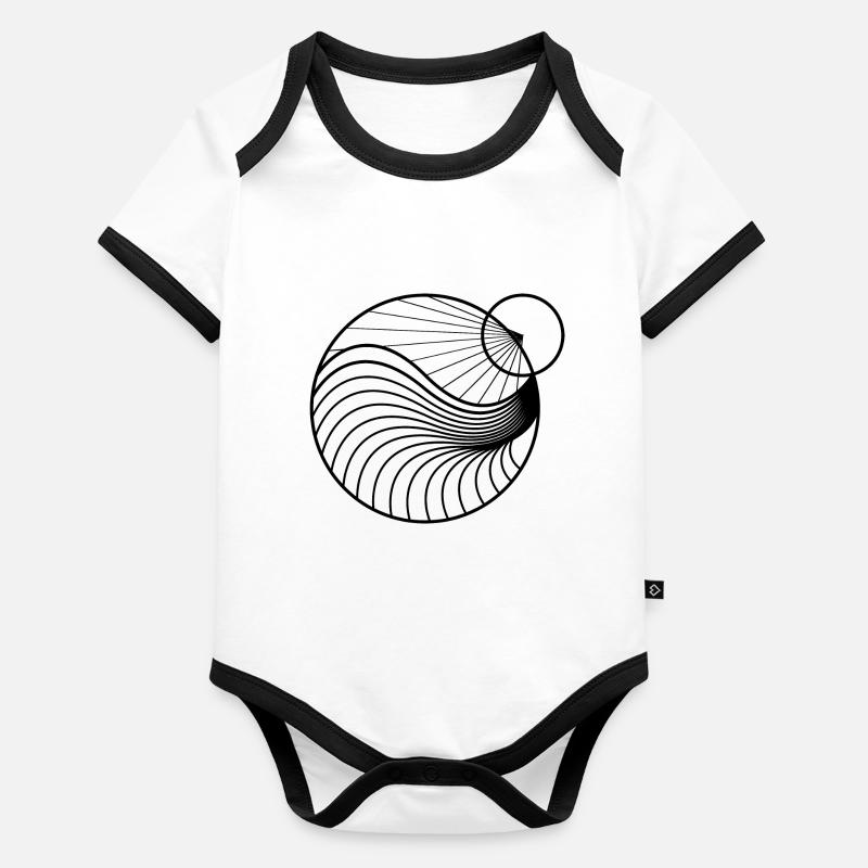 New World black Baby Bio-Kurzarm-Kontrastbody