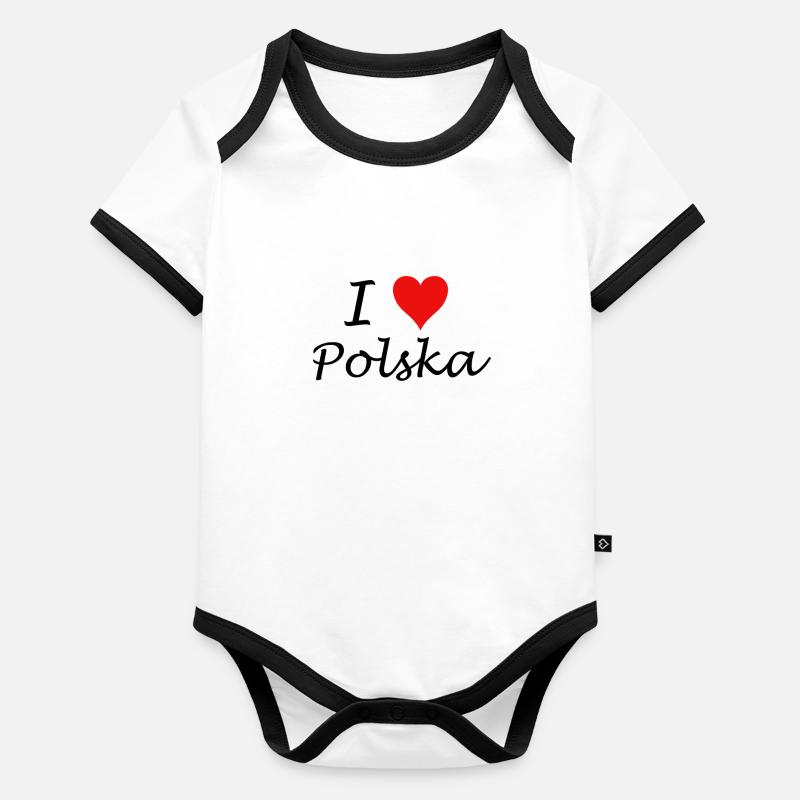 J'aime Polska Body Bébé bio contrasté manches courtes