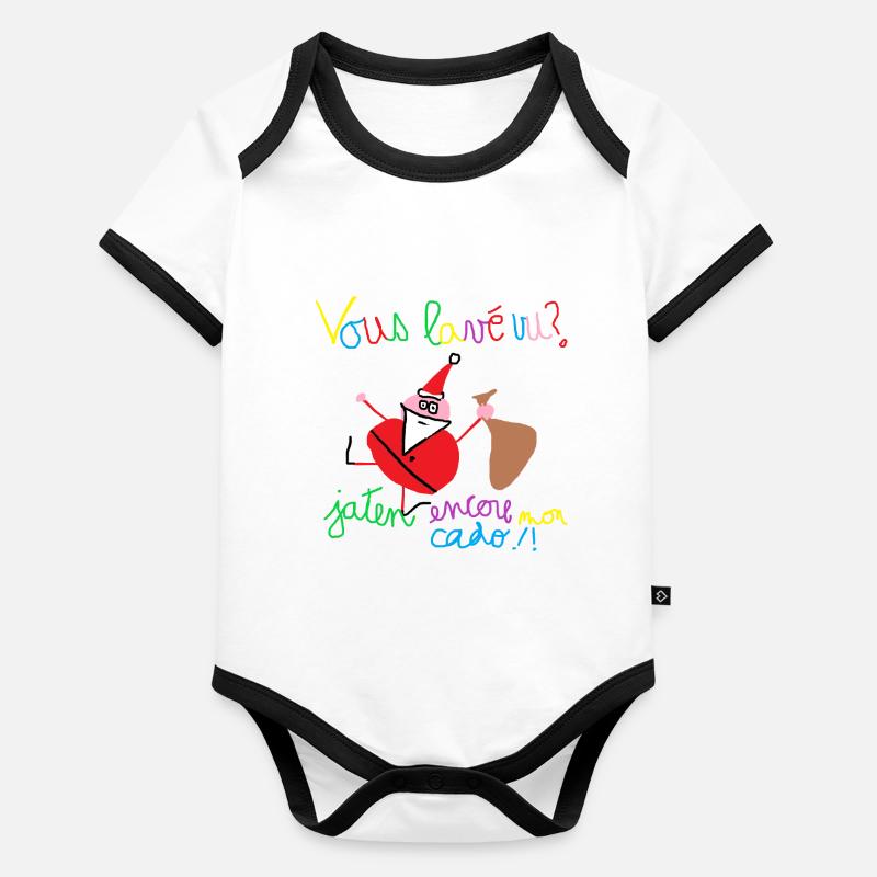 Vous lavé vu ? Body Bébé bio contrasté manches courtes