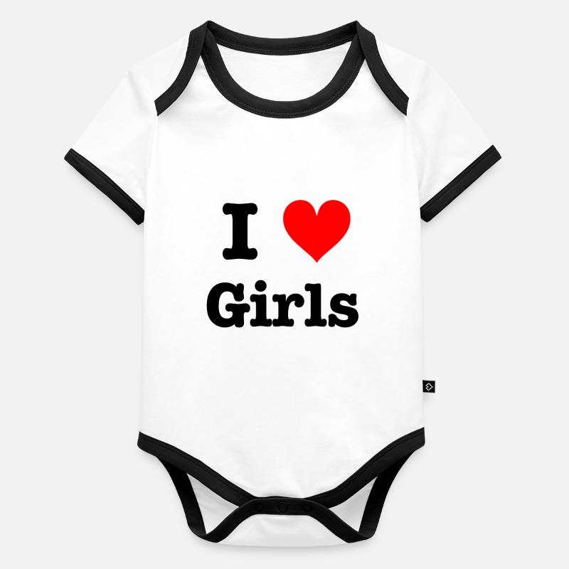 J'aime les filles Body Bébé bio contrasté manches courtes