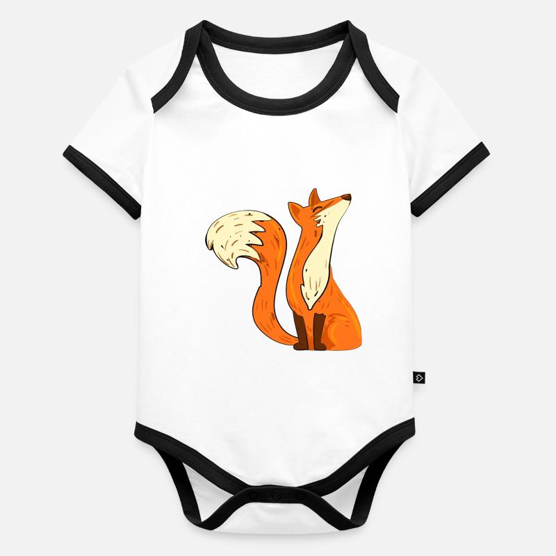 Fox insulted Organic Baby Contrasting Bodysuit