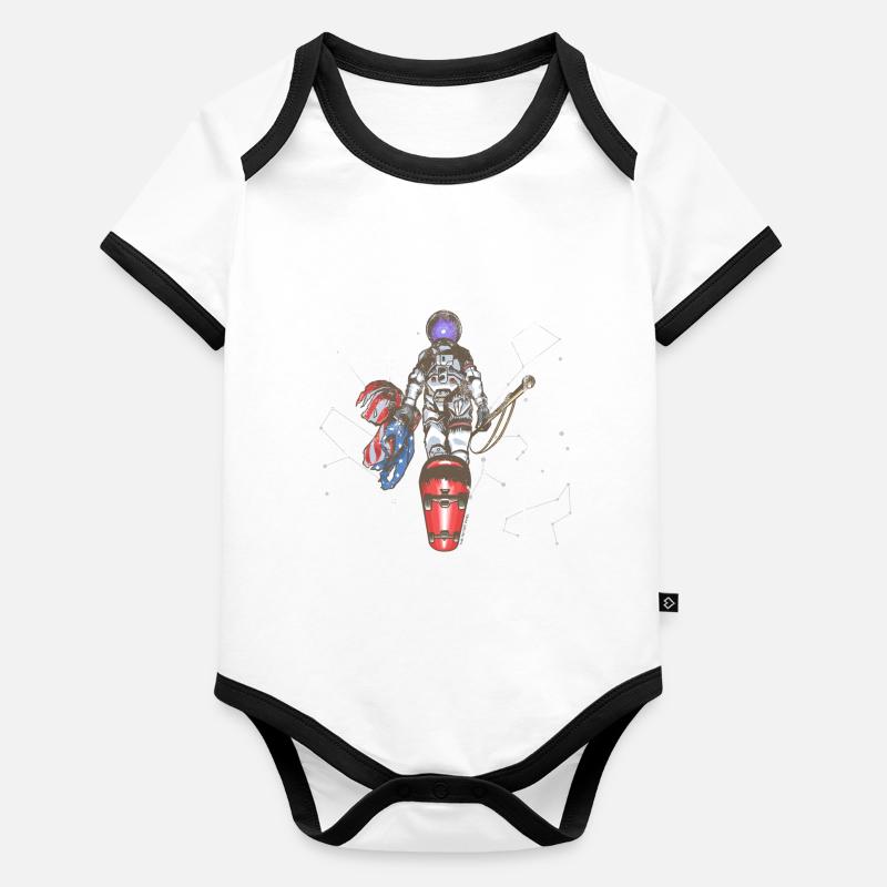 Der letzte Raumfahrer Baby Bio-Kurzarm-Kontrastbody