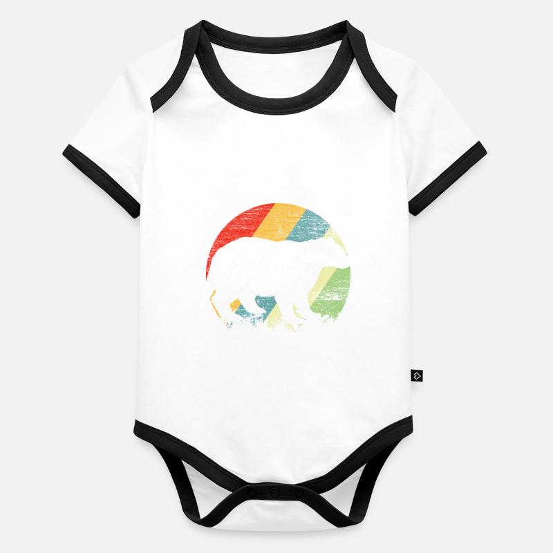 Dachs Baby Bio-Kurzarm-Kontrastbody