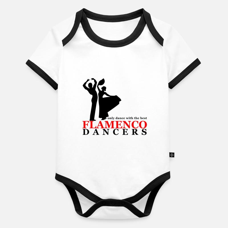 Flamenco Spanish Dance Dancing Dancer Gift Organic Baby Contrasting Bodysuit