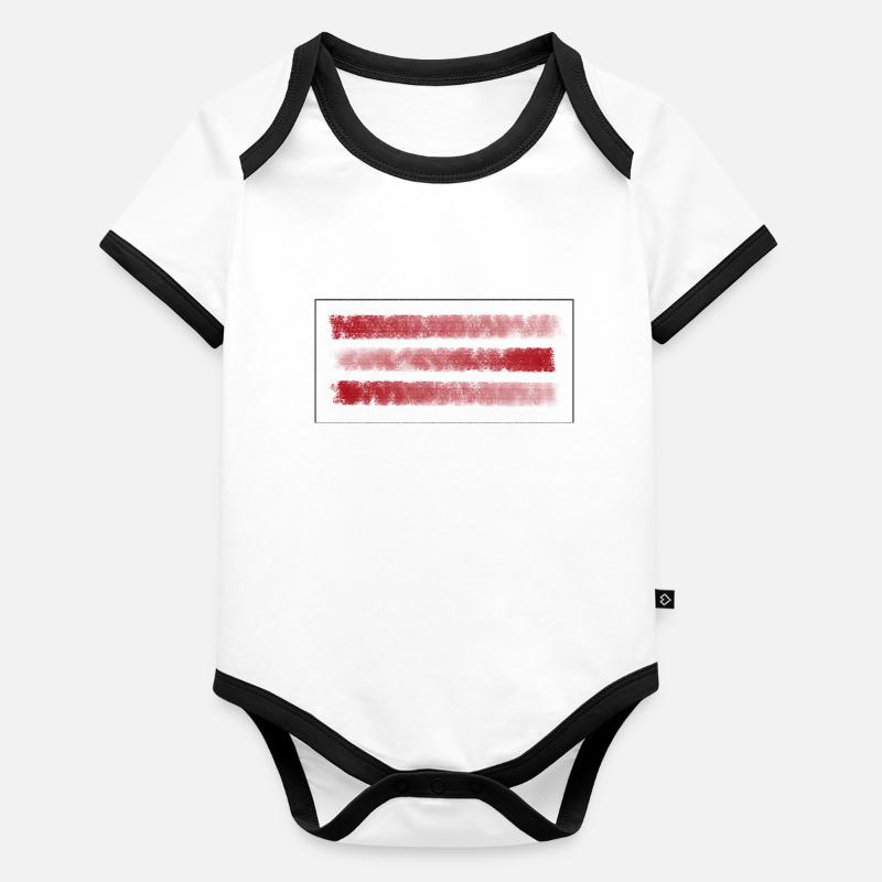 bande Body Bébé bio contrasté manches courtes