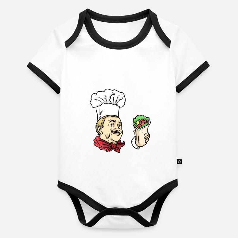 Don cuisinier de don kebab Body Bébé bio contrasté manches courtes