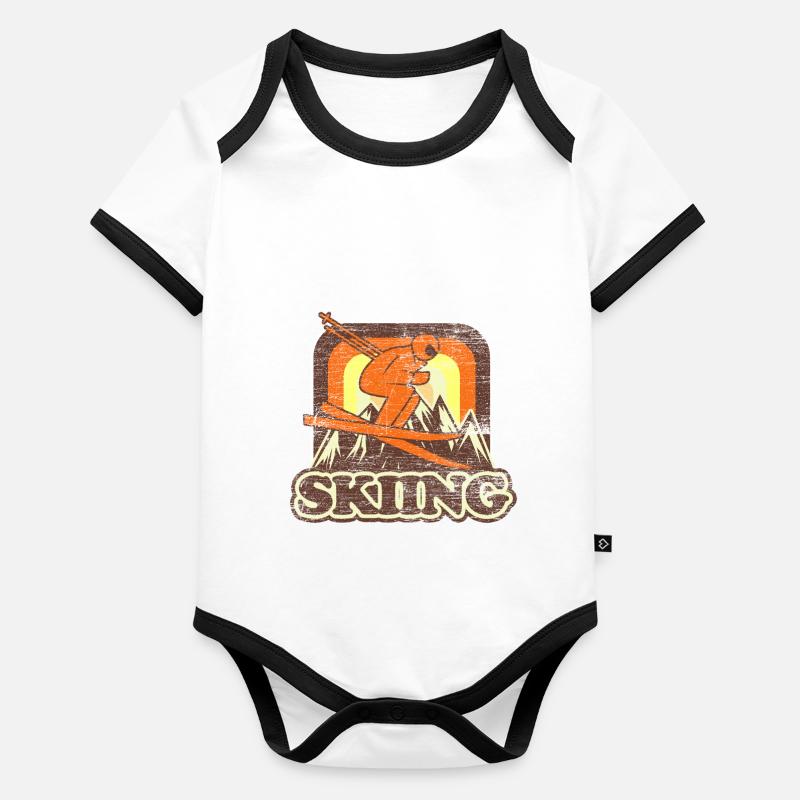 Ski Body Bébé bio contrasté manches courtes