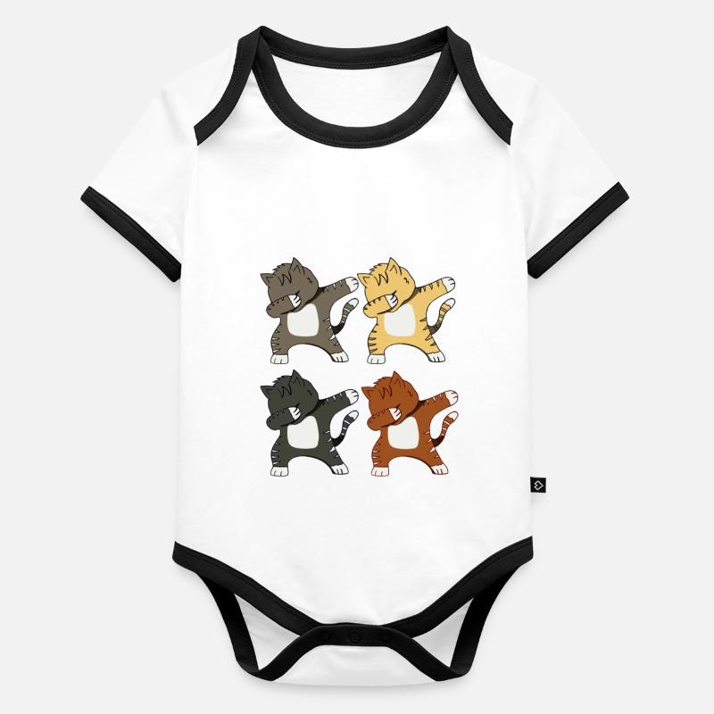Cadeau de danse pour chat drôle Body Bébé bio contrasté manches courtes