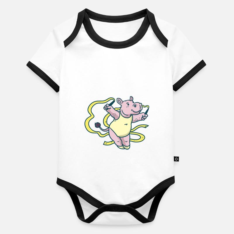 Nilpferd Turner Baby Bio-Kurzarm-Kontrastbody