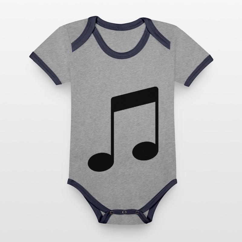 note_icon Baby Bio-Kurzarm-Kontrastbody