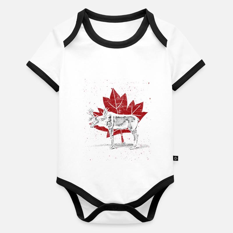 Orignal du canada Body Bébé bio contrasté manches courtes